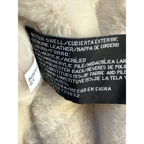 VTG St John’s Bay Brown Leather Pilot Jacket Faux Fur Lining Womens XL Bomber - Picture 5 of 10